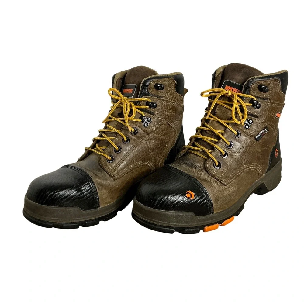 Wolverine EPX Brown Leather CarbonMAX Safety Toe‎ Work Boots Men's 11M ASTM EH